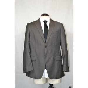 Banana Republic 100% Wool Blazer Suit Jacket Grey Charcoal Men's Modern Fit 42R‎